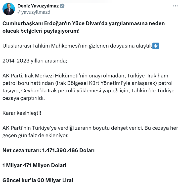 Yavuz Yılmaz'ın Sosyal Medya Paylaşımı
